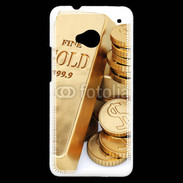 Coque HTC One Lingot et pièces d'or