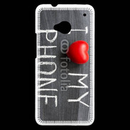 Coque HTC One J'aime mon téléphone