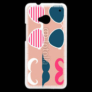 Coque HTC One Moustache et lunettes 5