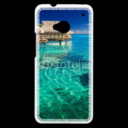 Coque HTC One Bungalow sur l'eau des tropiques
