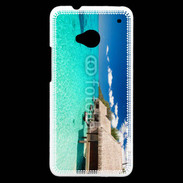 Coque HTC One Bungalow sur mer tropicale
