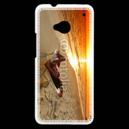 Coque HTC One Couché de soleil agréable sur la plage