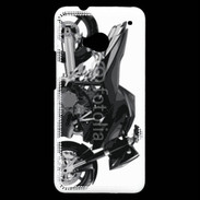 Coque HTC One Tuning moto noire