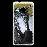 Coque HTC One Moto chromée