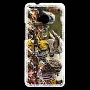 Coque HTC One Départ course de Motocross