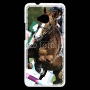 Coque HTC One Saut d'obstacle Equitation