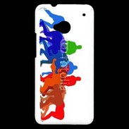 Coque HTC One Illustration mêlée de rugby