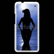 Coque HTC One Silhouette de nuit dans l'eau