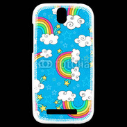 Coque HTC One SV Ciel Rainbow