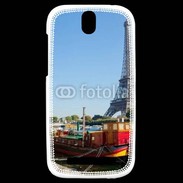 Coque HTC One SV Tour Eiffel vue des bords de Seine