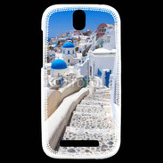 Coque HTC One SV Village sur l'Île de Santorini en Grêce