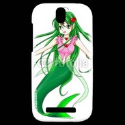 Coque HTC One SV Fille manga verte