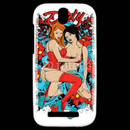 Coque HTC One SV Couple de femme