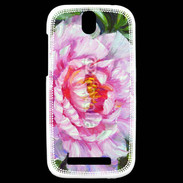 Coque HTC One SV Fleur en peinture