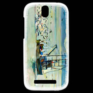 Coque HTC One SV Peinture bateau de pêche