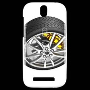 Coque HTC One SV Pneu complet étrier jaune
