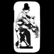 Coque HTC One SV Dessin de Danseur en couple