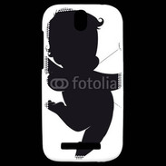 Coque HTC One SV Silhouette Cupidon