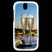Coque HTC One SV Amour au champagne