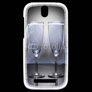 Coque HTC One SV Coupe de champagne lesbienne