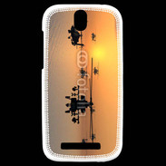 Coque HTC One SV Hélicoptère Apache de nuit