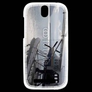 Coque HTC One SV Hydravion noir et blanc