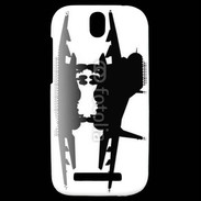 Coque HTC One SV Silhouette avion de chasse