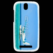 Coque HTC One SV Hydravion au dessus de la mer turquoise