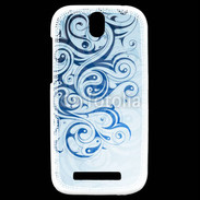 Coque HTC One SV Fond tribal bleu