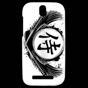 Coque HTC One SV Tatouage Samouraï