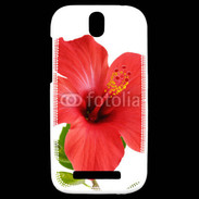 Coque HTC One SV Hibiscus rouge