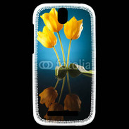 Coque HTC One SV Miroir de tulipes