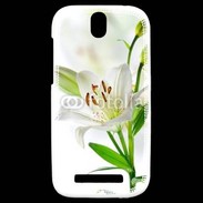 Coque HTC One SV Fleurs de Lys blanc