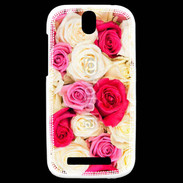 Coque HTC One SV Fond de roses 5