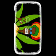 Coque HTC One SV Portrait abstrait de Rasta