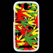 Coque HTC One SV Fond de cannabis coloré