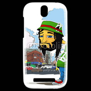 Coque HTC One SV Rasta caractère