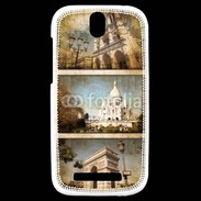 Coque HTC One SV Vintage Paris 6