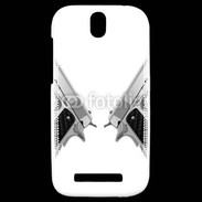 Coque HTC One SV Double flingue