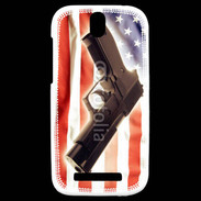 Coque HTC One SV Pistolet USA