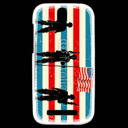 Coque HTC One SV Soldat américain