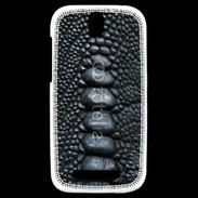 Coque HTC One SV Effet crocodile noir