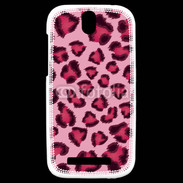 Coque HTC One SV Léopard rose