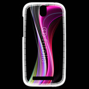 Coque HTC One SV Abstract multicolor sur fond noir