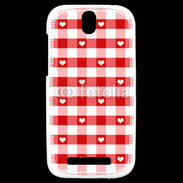 Coque HTC One SV Mode vichy rouge avec coeur