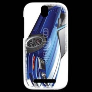 Coque HTC One SV Mustang bleue