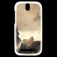 Coque HTC One SV Cowboys et chevaux