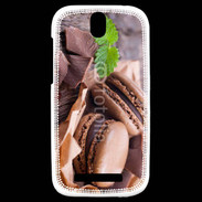 Coque HTC One SV Macaron chocolat 