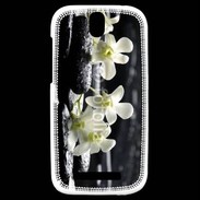 Coque HTC One SV Orchidée blanche Zen 11
