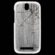 Coque HTC One SV Rose des vents sur fond en bois